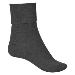 Ankle socks-turn over in grey